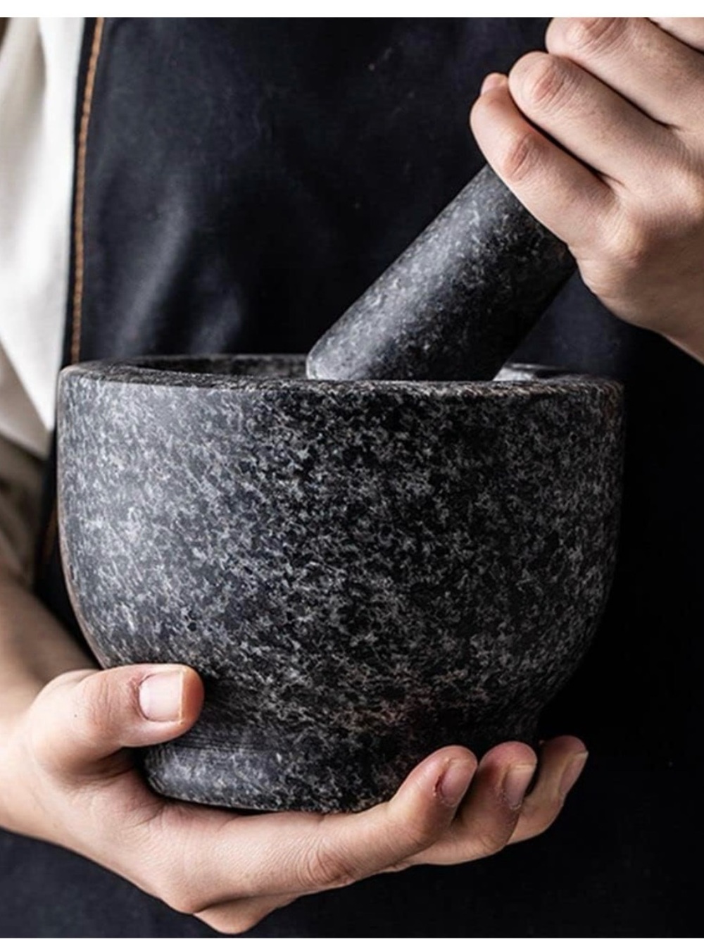 Jamie Oliver by Tefal Solid Granite Stone Mortar & Pestle 6"